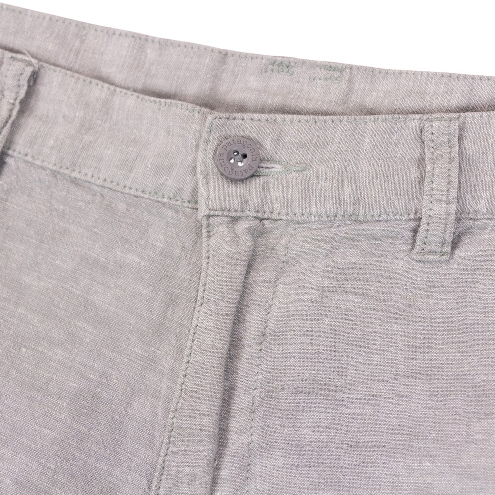 Patagonia Back Step Shorts Mens 38 Grey Hemp Cotton Breathable Flat Front 10" - Picture 2 of 12